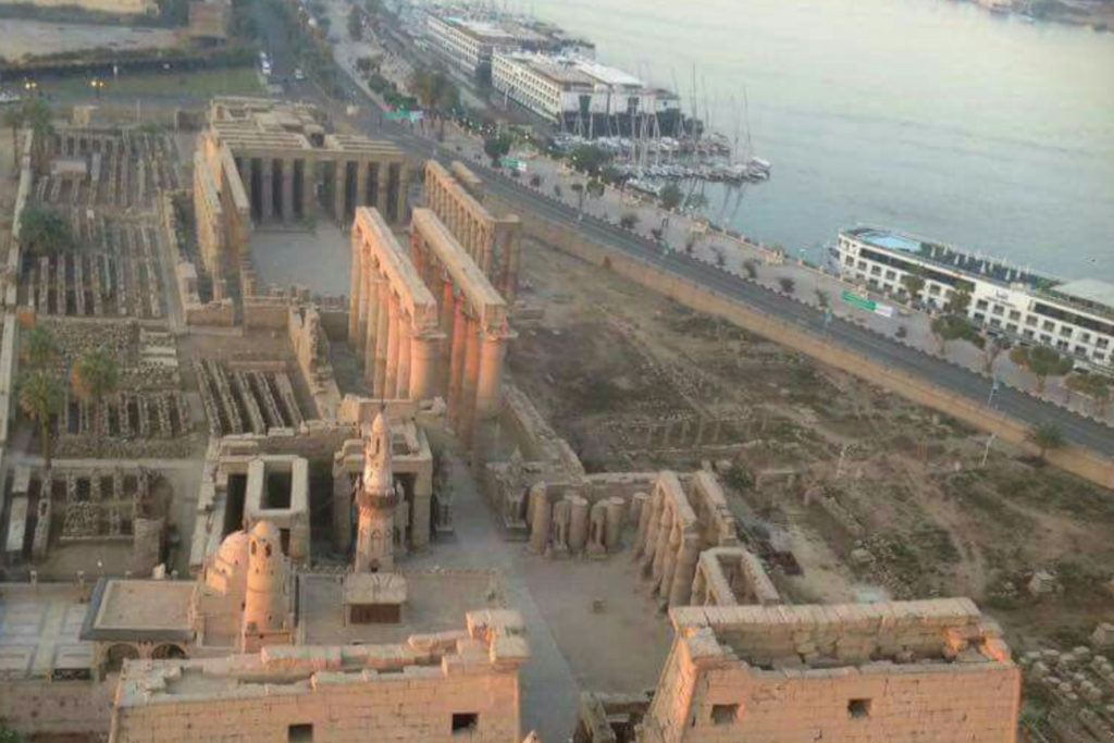 Luxor temple in Egypt on the west bank of Nile