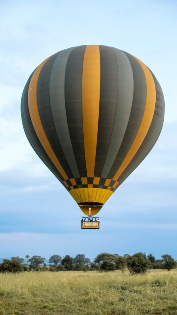 Hot air balloon flight in Tarangire