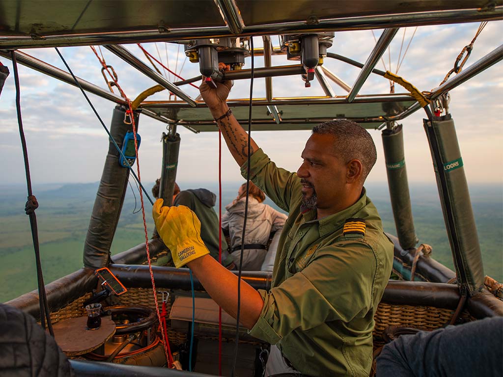our captain on Duty with Miracle Experience Balloon Safari 